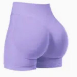 Purple high waisted shorts